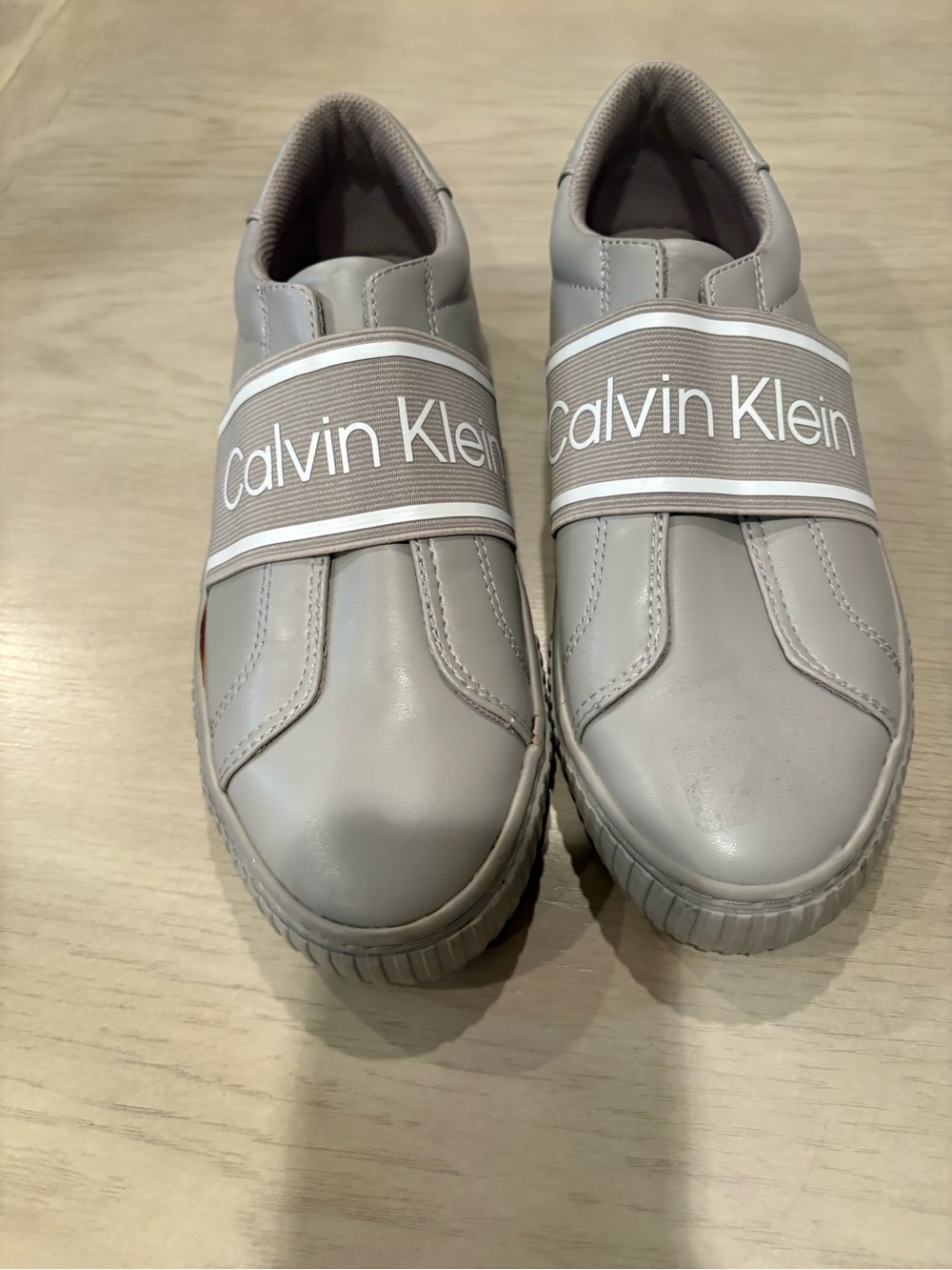 Calvin Klein Kids Slip-On Sneakers in Light Gray